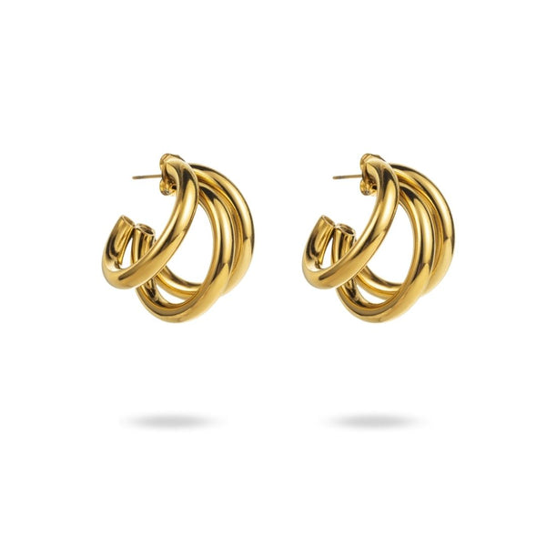 Boucles d'Oreilles Créoles Epaisses Dorées – Melizano