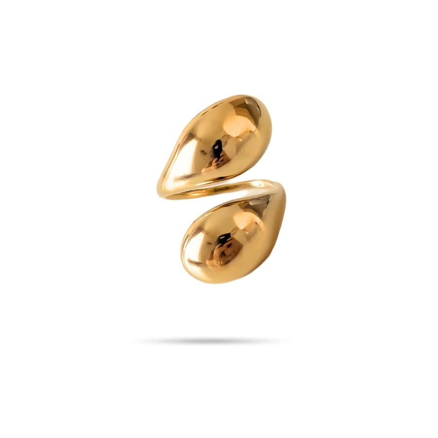 Bague deux gouttes d'eau en acier inoxydable | Marion
