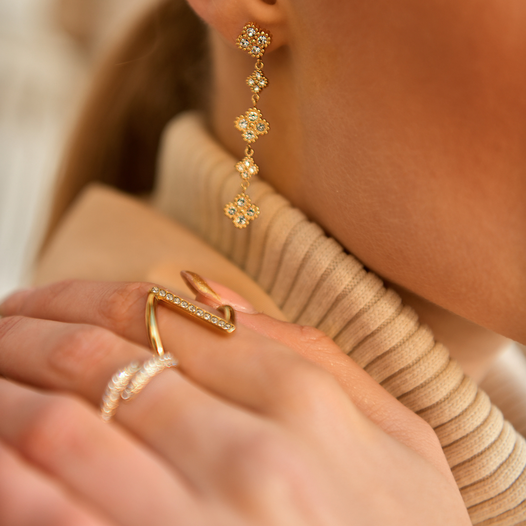 Bague strass originale asymétrique - Zélie