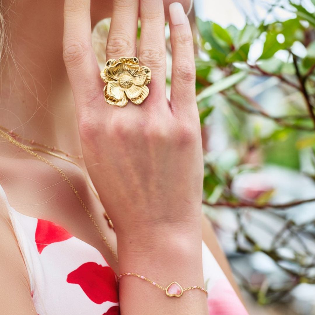 Bague Fantaisie Bague Fleur Argent Femme Bague Fantaisie Fleur En