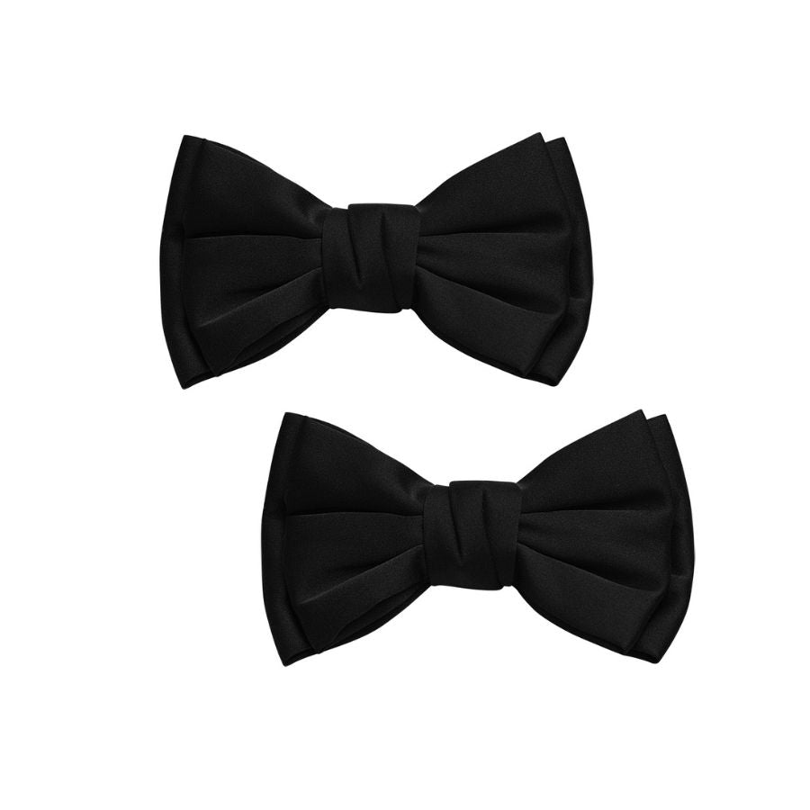 Clips à chaussures noeud papillon noir