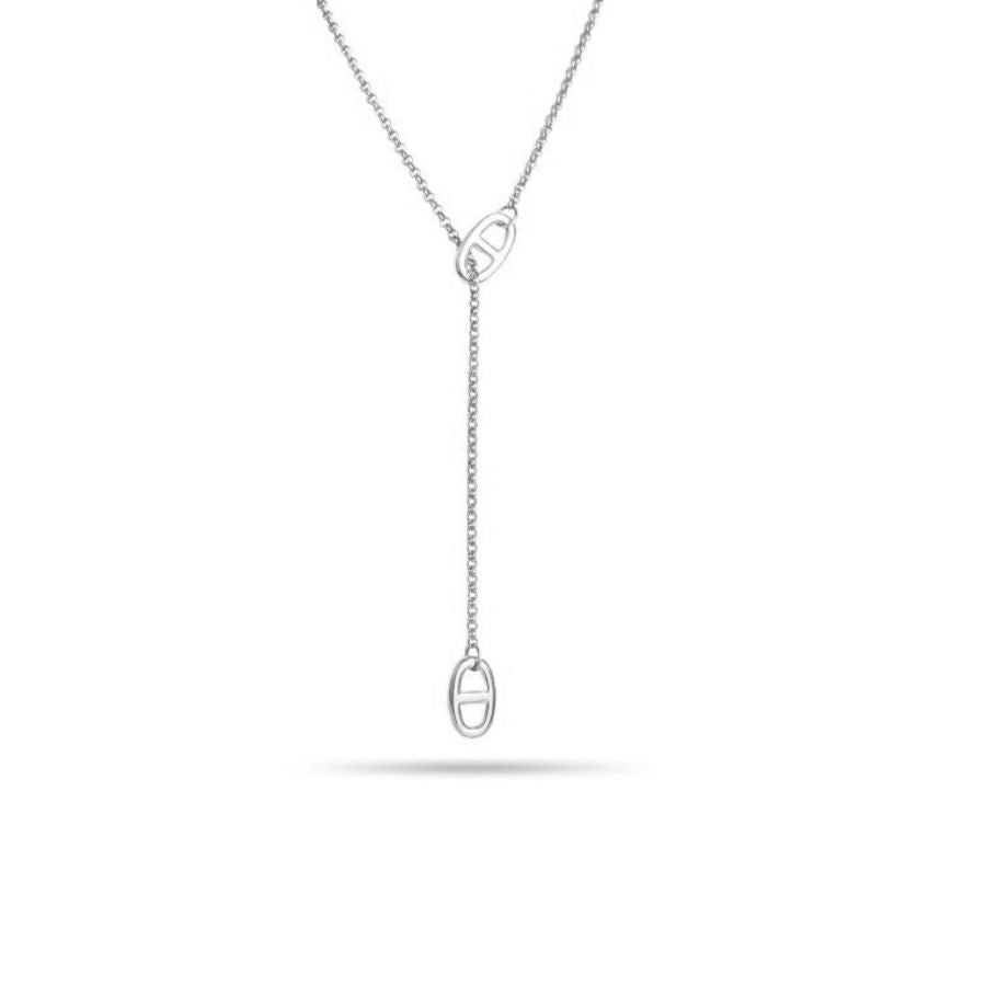 Collier en Y mailles grain de café pour femme | Lisa