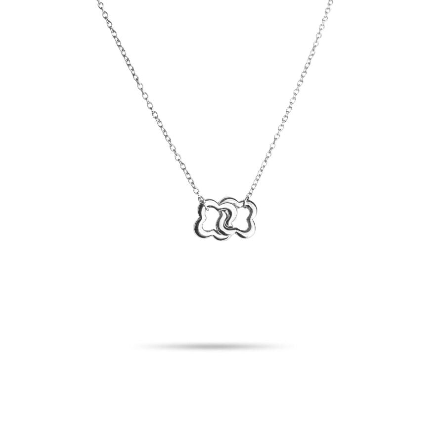 Collier fantaisie trèfle en acier inoxydable doré | Gaelle