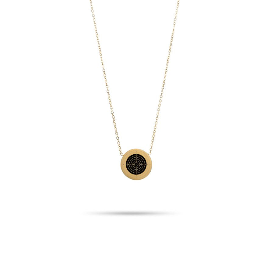 Collier cible carabine à personnaliser en acier inoxydable | Ambre