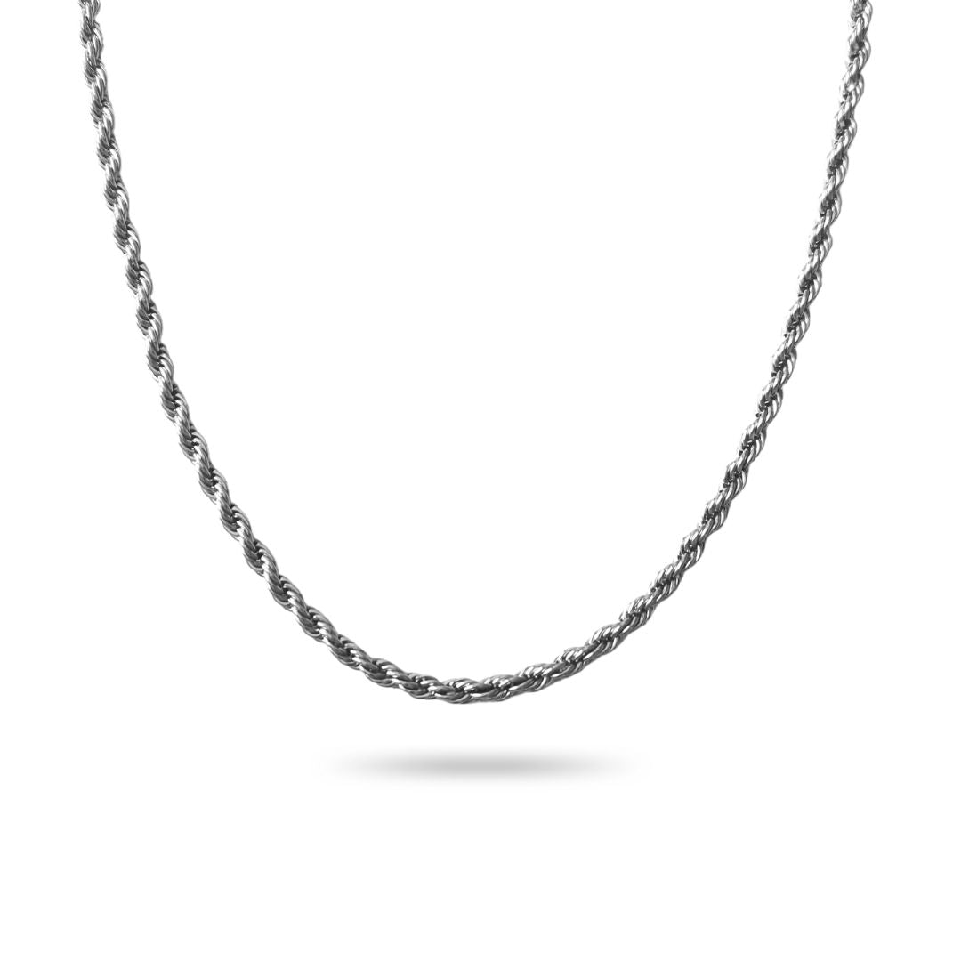 Collier chaîne torsadée acier inoxydable doré - Isalys