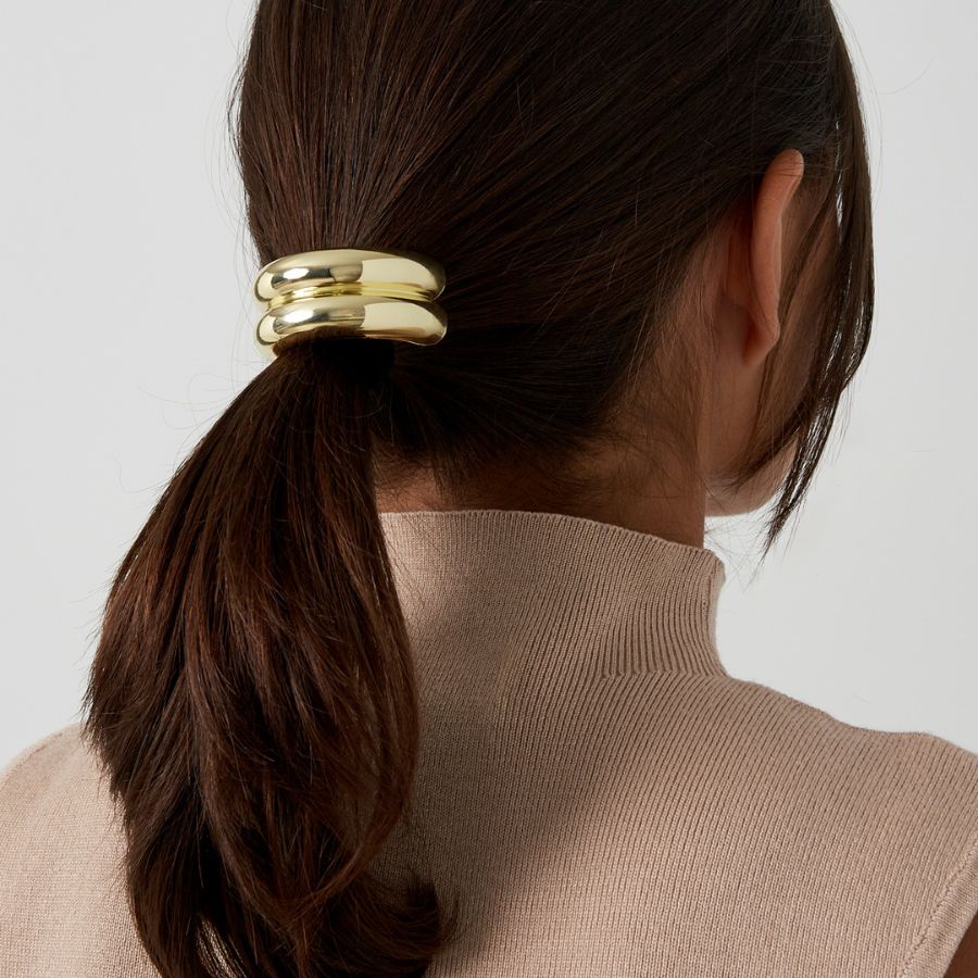 Elastique doré pour cheveux