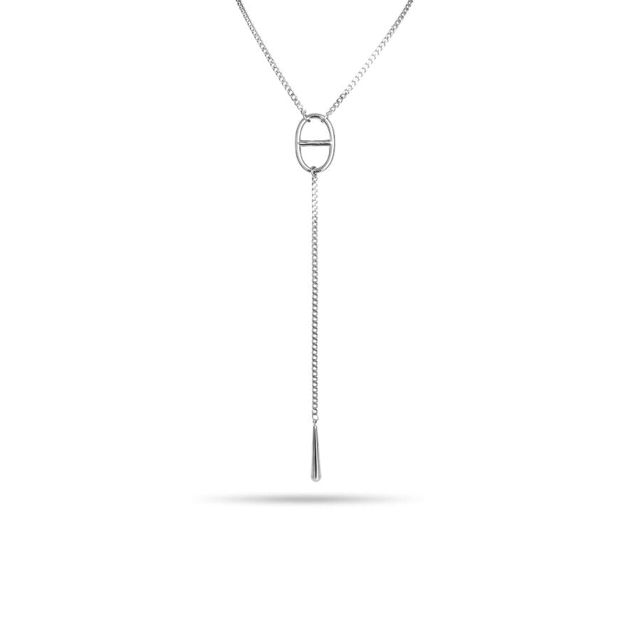 Sautoir collier en Y mailles grain de café pour femme | Apolline