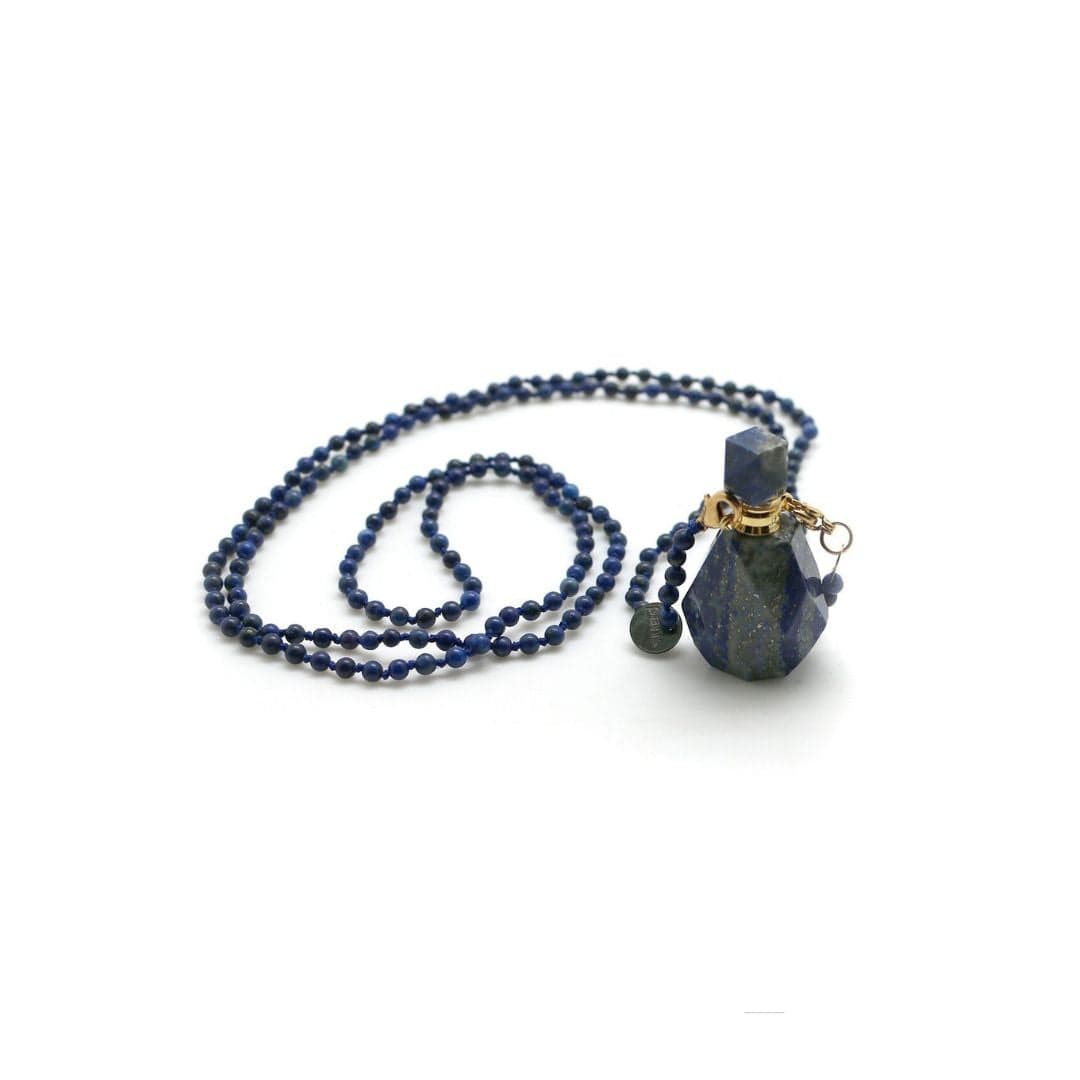 Collier flacon parfum diffuseur huiles essentielles lapis lazuli - Charlize