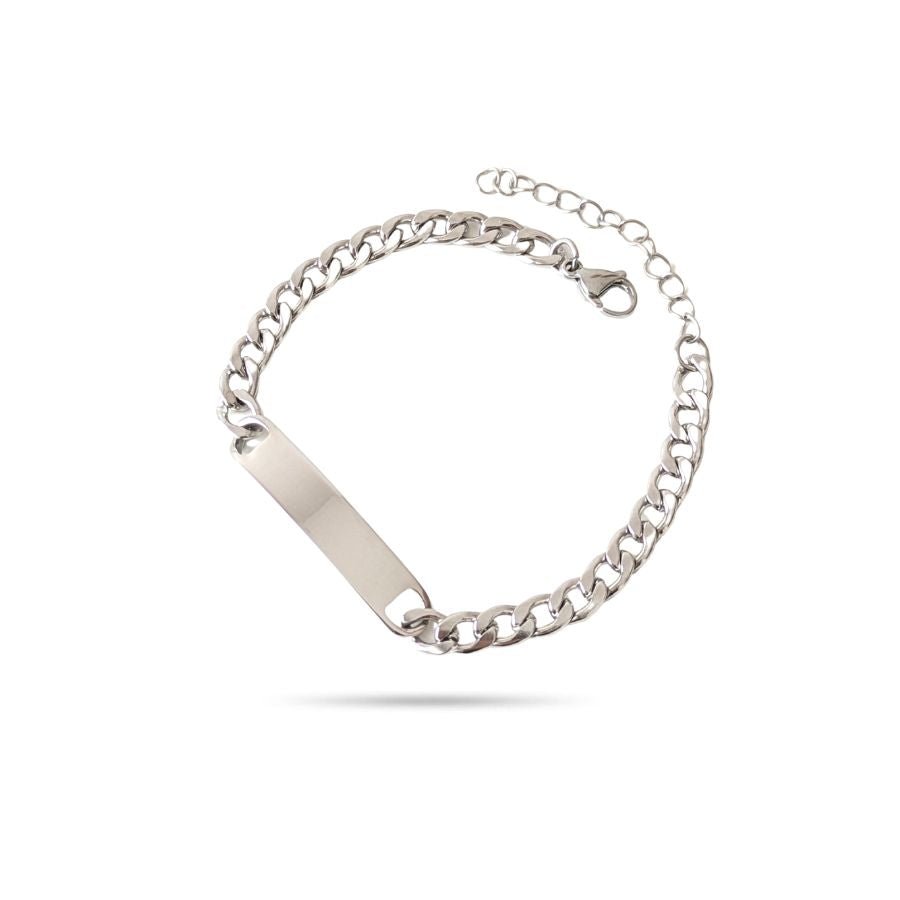 Gourmette homme femme personnalisée à graver en acier inoxydable | Alix