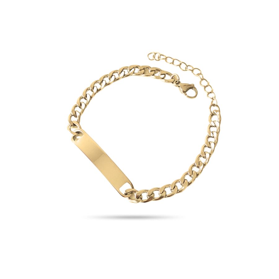 Gourmette homme femme personnalisée à graver en acier inoxydable | Alix