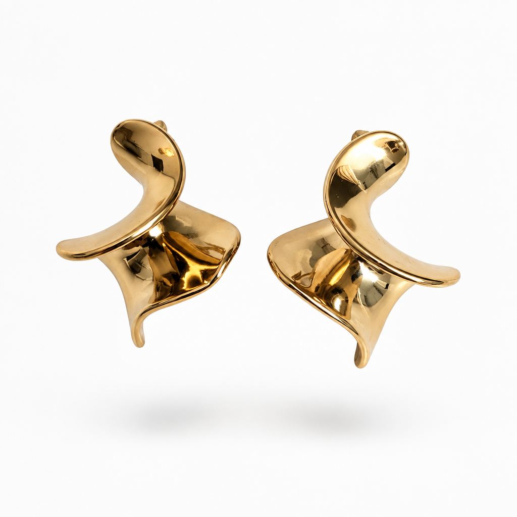 Boucles d'oreilles torsadées en acier inoxydable | Elvina
